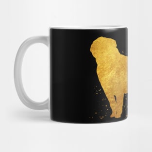 Pug dog golden art Mug